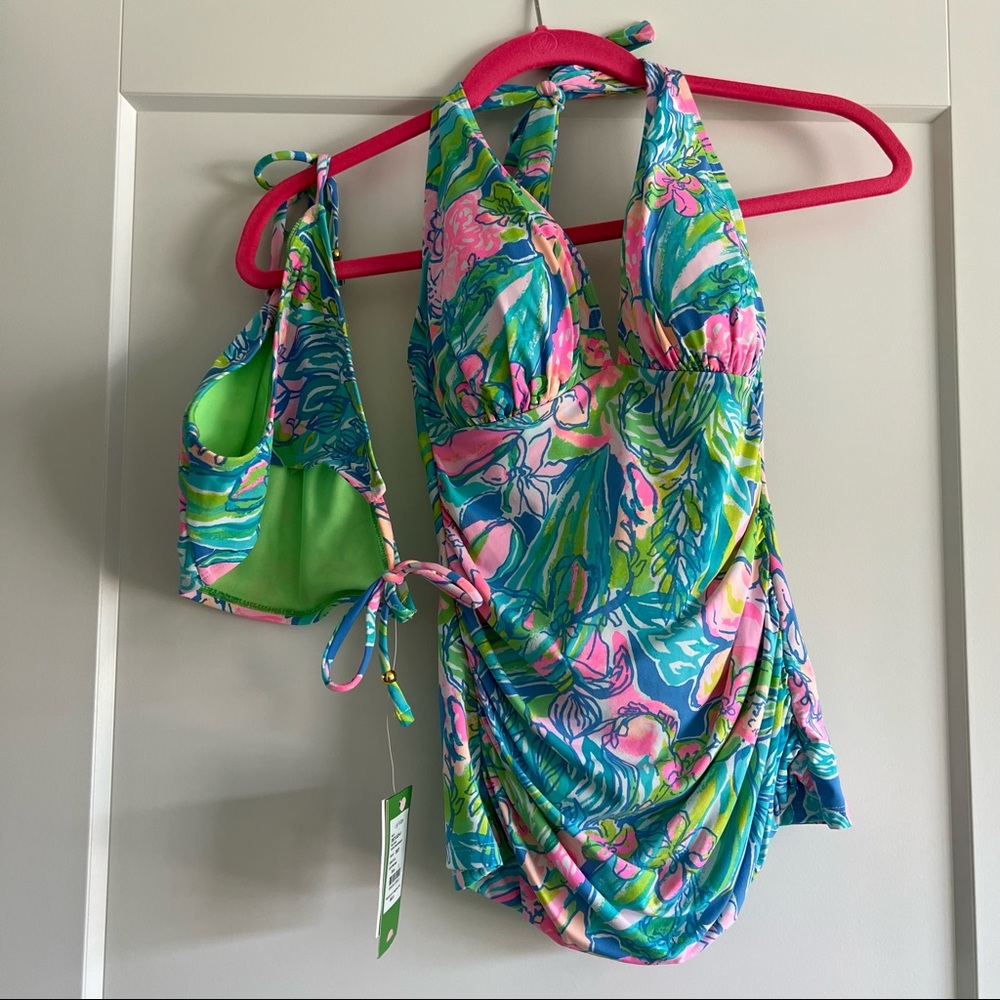 NWT Lilly Pulitzer Two Piece Tankini Bathing Suit Size 0